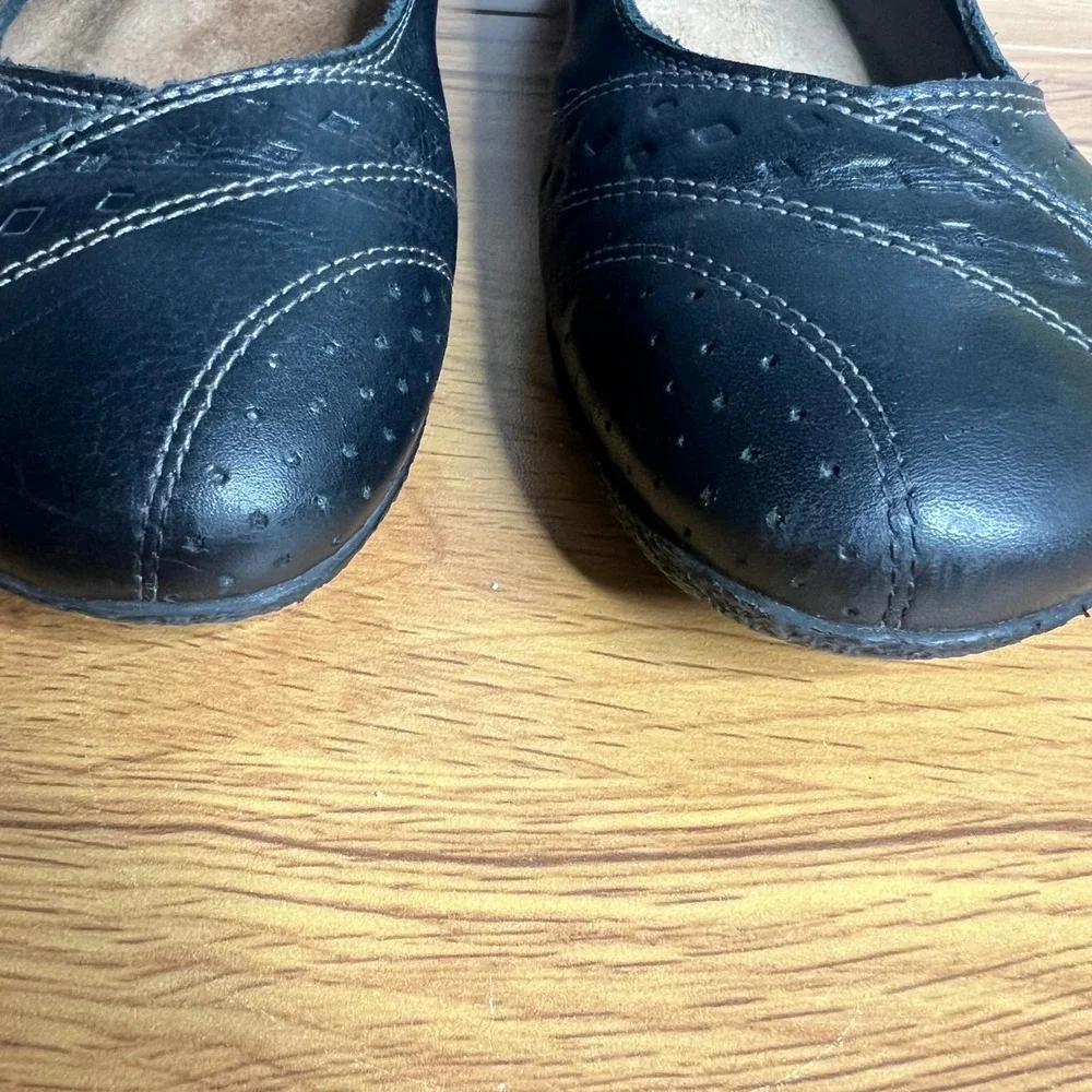 Taos Step It Up Mary Jane Flats Size 6.5 US 37 EU Leather Black Comfort - Picture 6 of 12